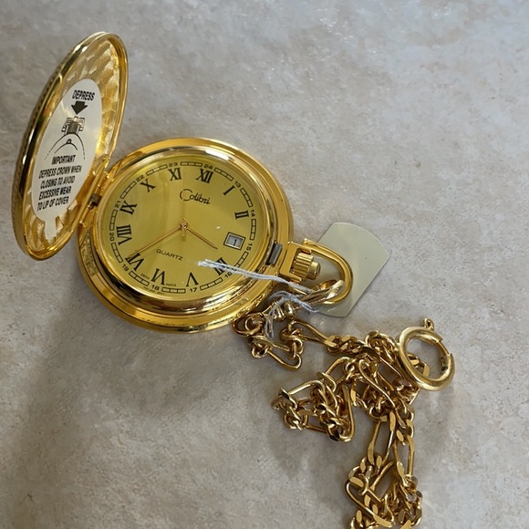 colibri Accessories Colibri Pocket Watch Battery Gold Tone Wdate